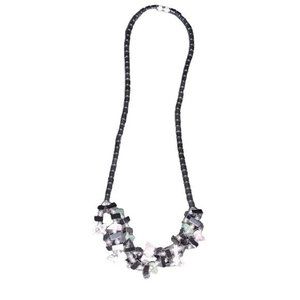 Hematite Jewelry Set Gemstone Necklace Beaded Necklace Pierced Earrings